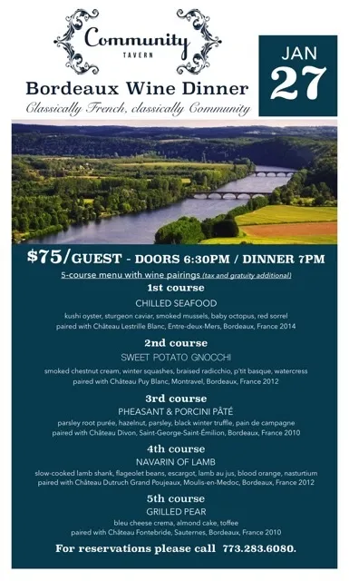 Bordeaux Wine Dinner