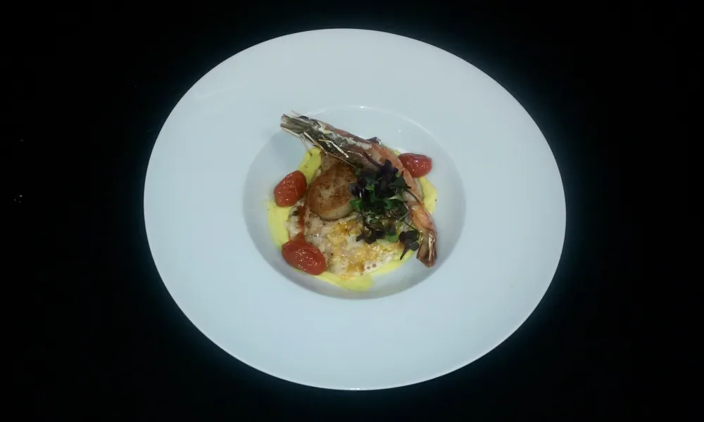 Scallops and Prawns for Aphrodisiac inspired Valentine's Day Menu at Adamus