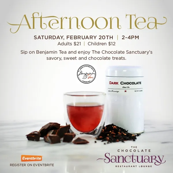 CS TeaInvite Social for Afternoon Tea with Benjamin Tea at The Chocolate Sanctuary