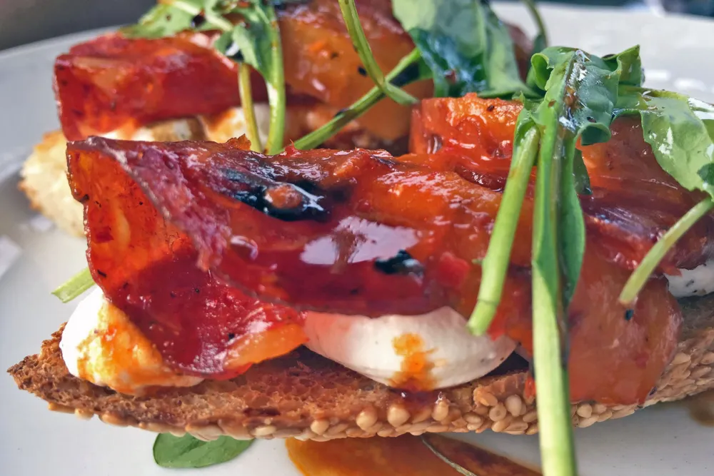 Crostino with Burrata for Summer Rewind: Al Fresco at Formento's