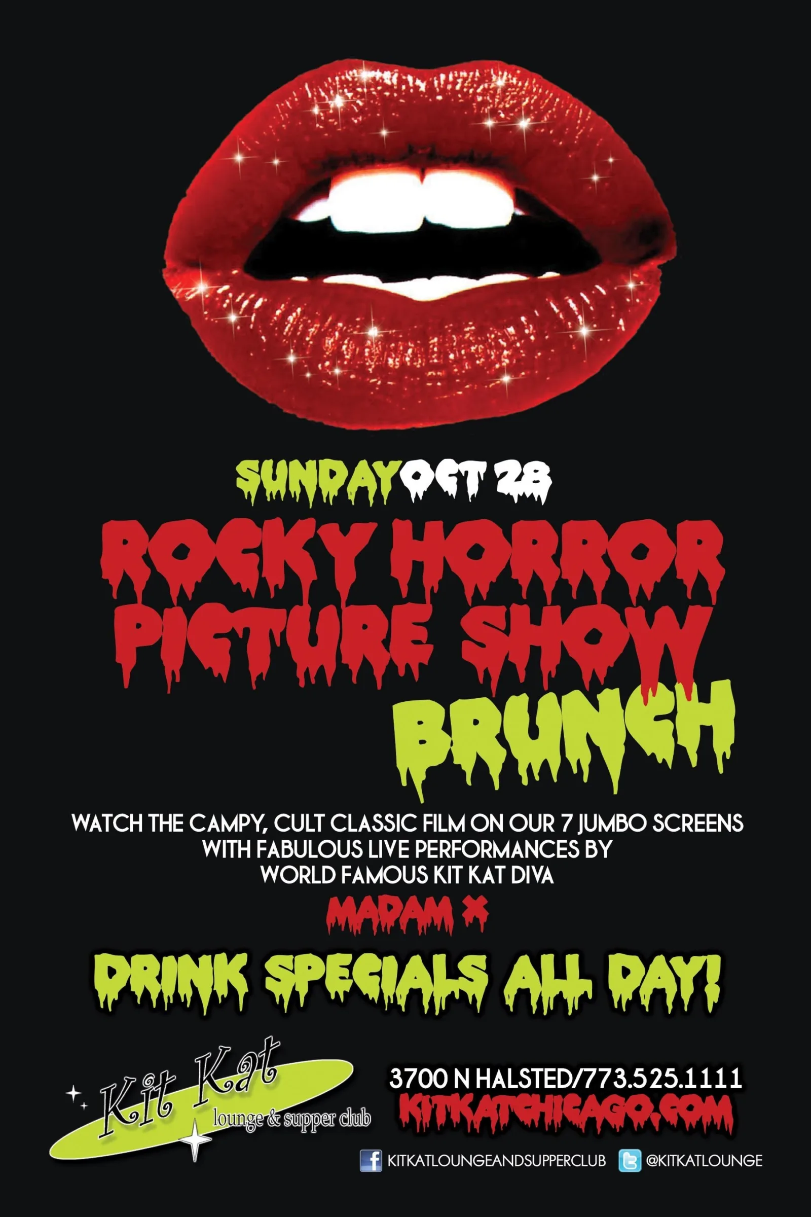 Kit Kat Halloween 2018 Graphic for These Fall Themed Drinks at Kit Kat Lounge & Supper Club