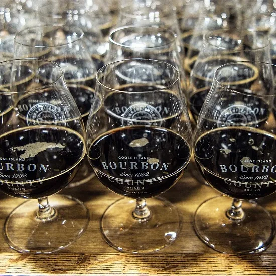 Goose Glasses Multiple for 2018 Bourbon County Stout Release at the Dark Horse Tap & Grille December 13