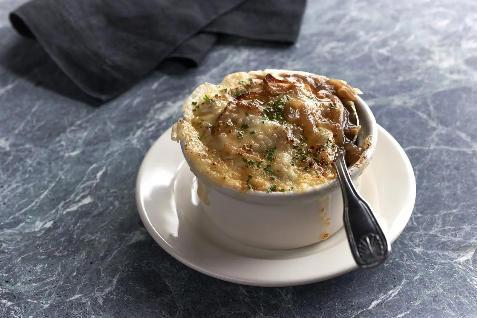 Baked Five Onion Soup for Father's Day Dining in Chicago