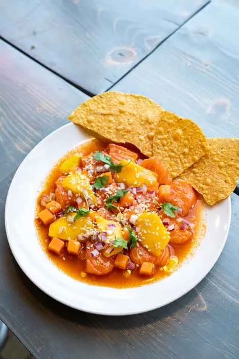 Fg Fairview Fjord Trout Ceviche for Fulton Galley Food Hall Opening June 22