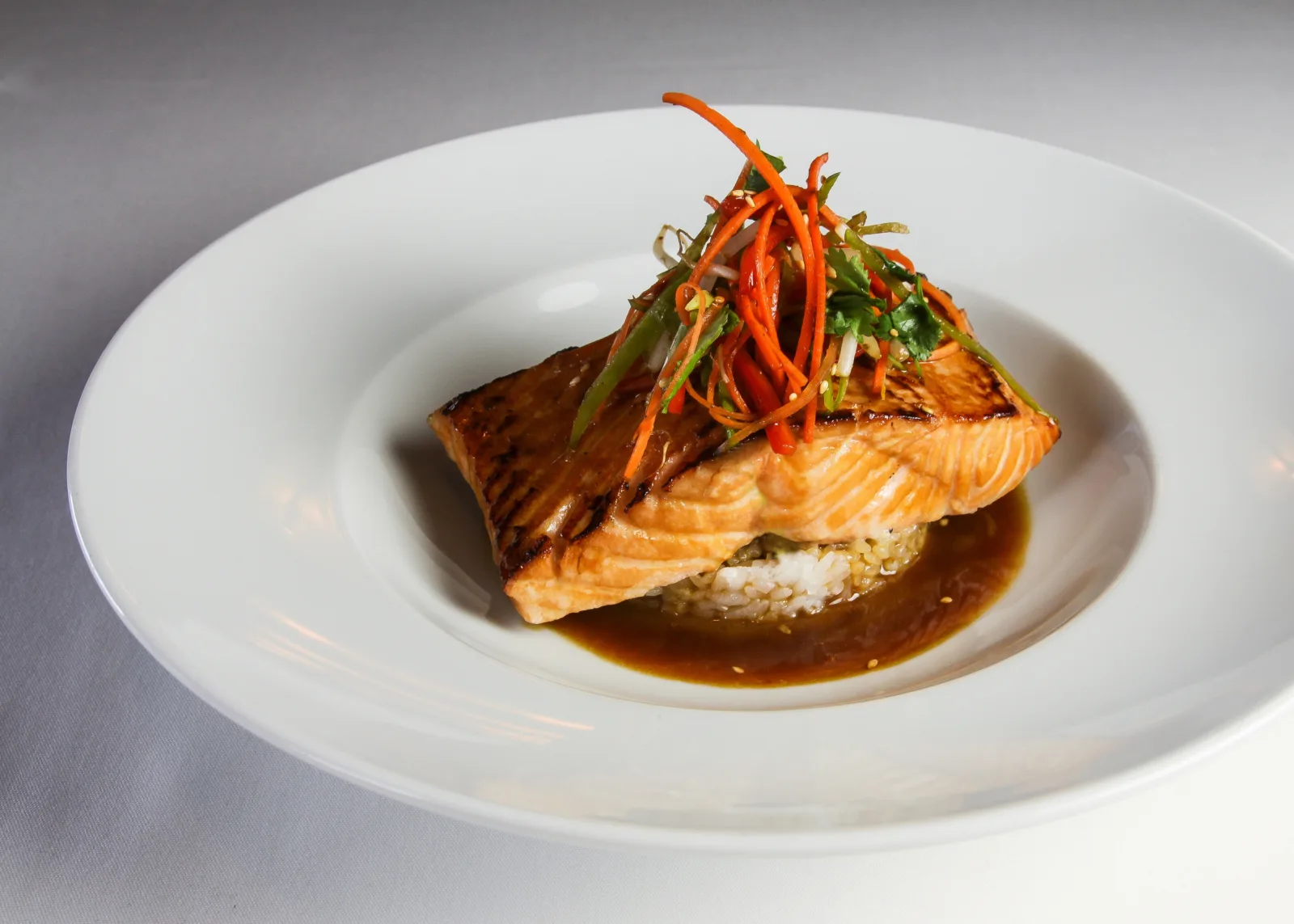 Teriyaki Salmon for Ocean Prime Chicago Unveils Millennium Park Summer Concert Series Prix Fixe Menu
