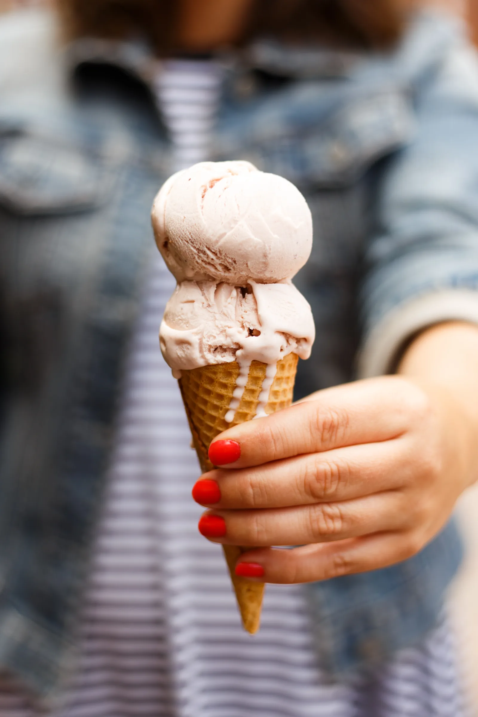 Roasted Strawberry Cone for Jeni’s Splendid Ice Creams Oak Brook Grand Opening August 14