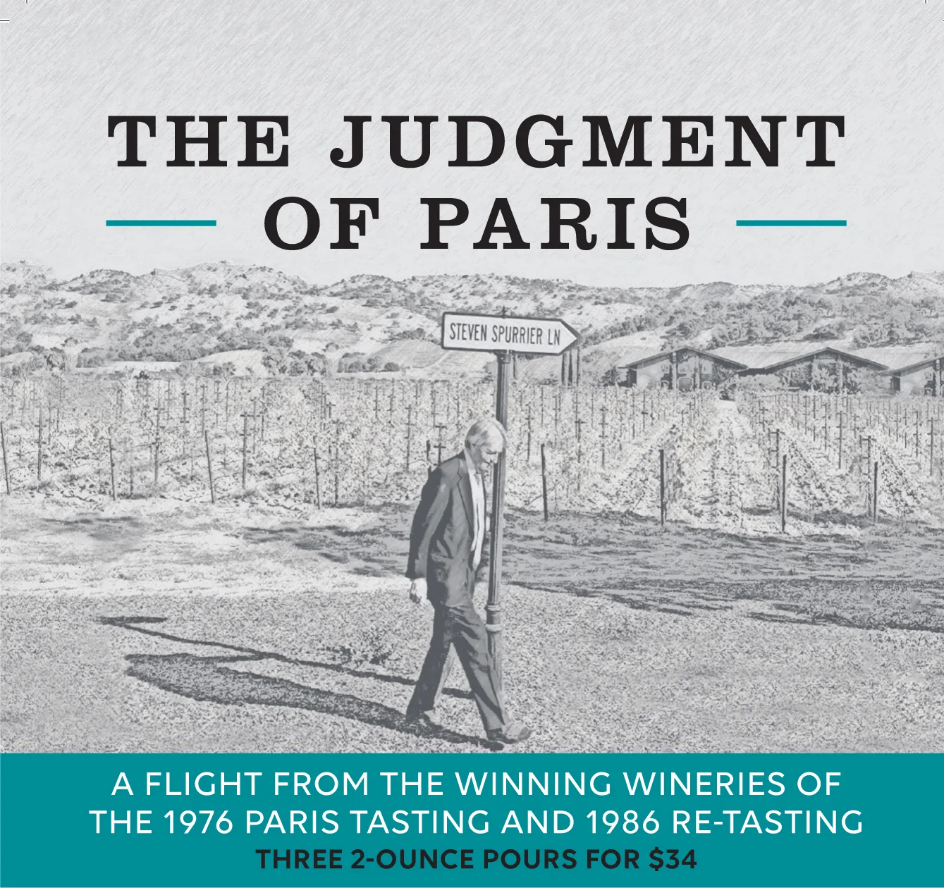 Judgment Of Paris Art for Perry’s Introduces The Judgment of Paris… A Flight from the Winning Wineries of the 1976 Paris Tasting and 1986 Re Tasting
