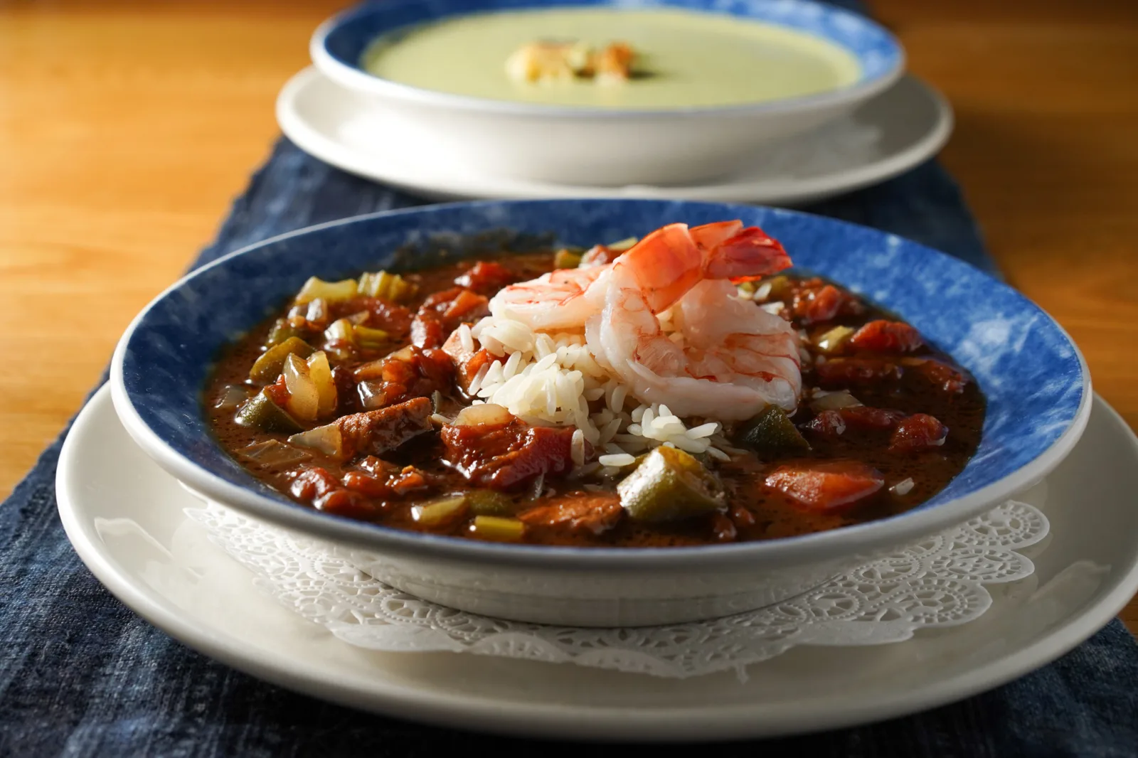 Gumbo 2 for Chez Moi and French Quiche Celebrating Paul Bocuse, King's Day and National Soup Month in January