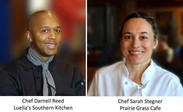 Darnell Reed And Sarah Stegner Edited 1 for Chefs Sarah Stegner and Darnell Reed team up for a collaboration Zoom dinner Saturday, January 30
