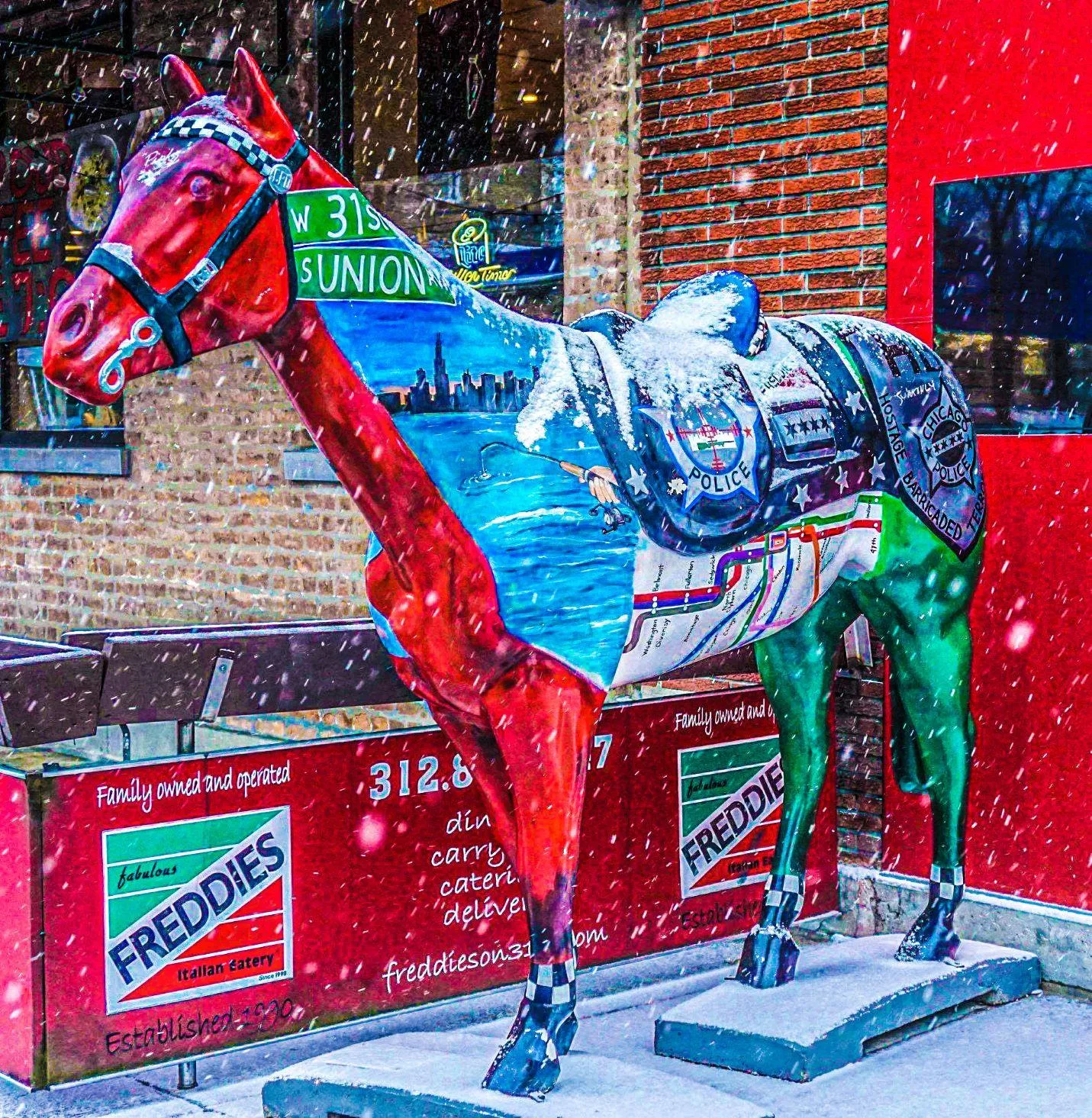 Horse On 31St Cartoon1 for Fabulous Freddies of Bridgeport to Donate Proceeds from Doughnuts to Family of Fallen CPD Officer