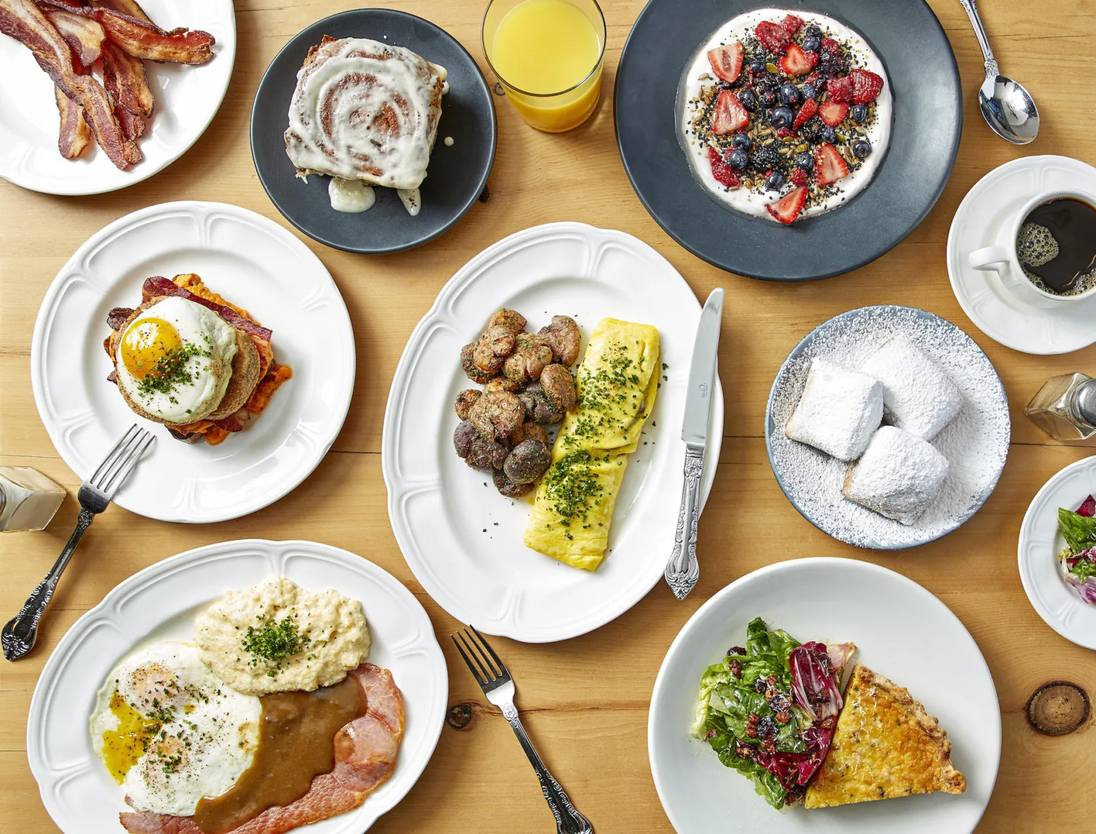 Roux Flat Lay for Roux, a Southern Diner, Now Open in Hyde Park