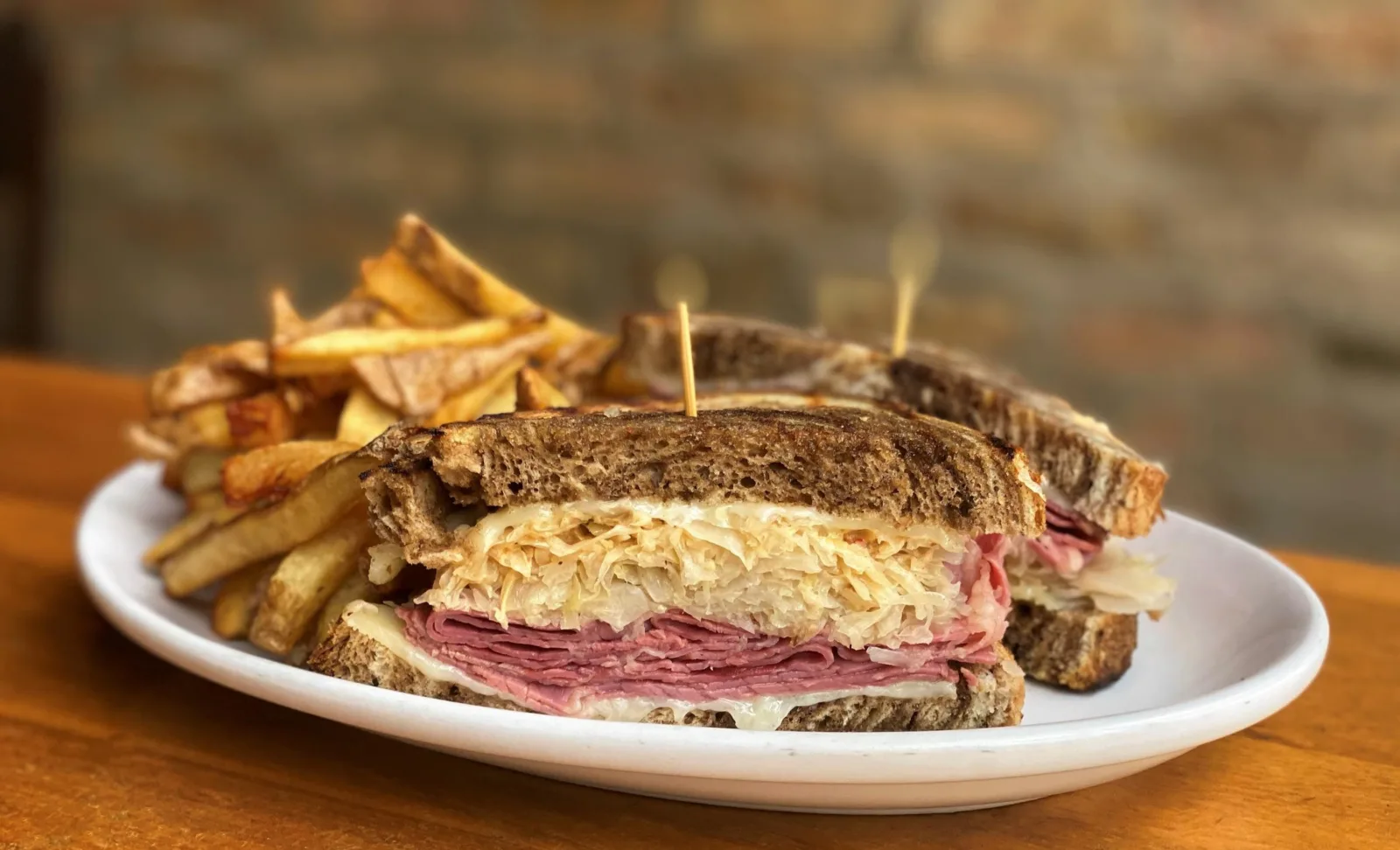 Reuben Sandwich 3 6 21 for St. Patrick’s Day at Mac’s Wood Grilled