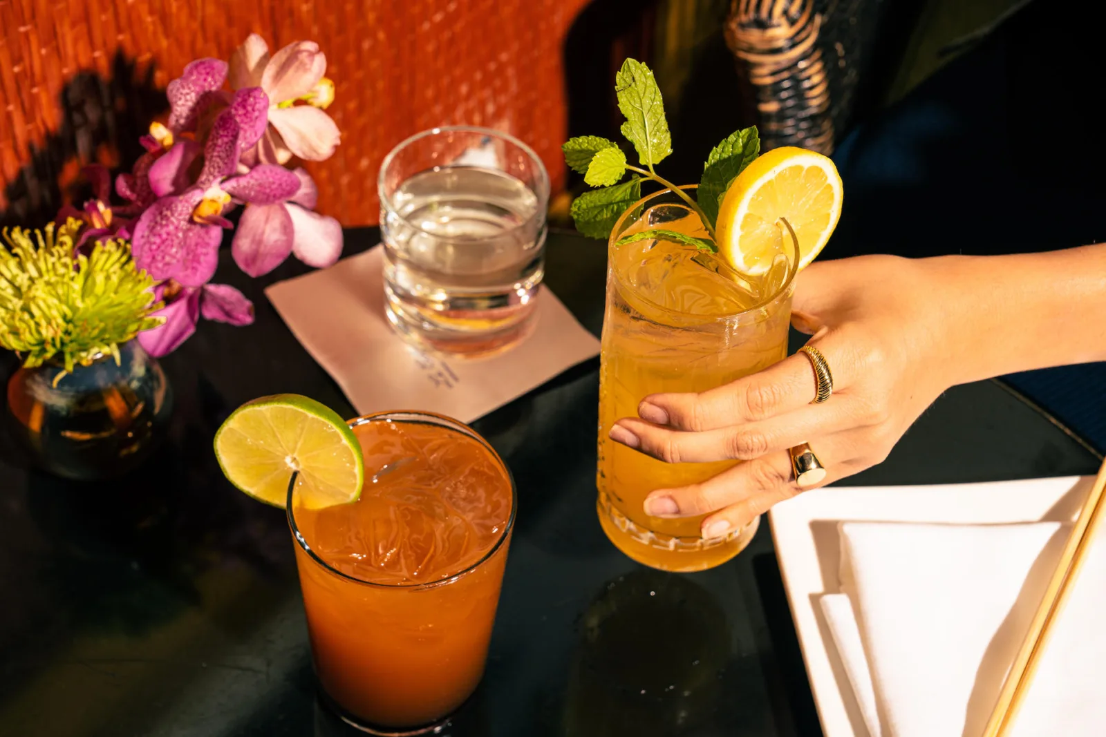 De Peche Mode And Highland Park Sunrise At Le Colonial Chicago for Le Colonial Featuring Cocktails to Benefit the Victims of the July 4th Highland Park Shooting