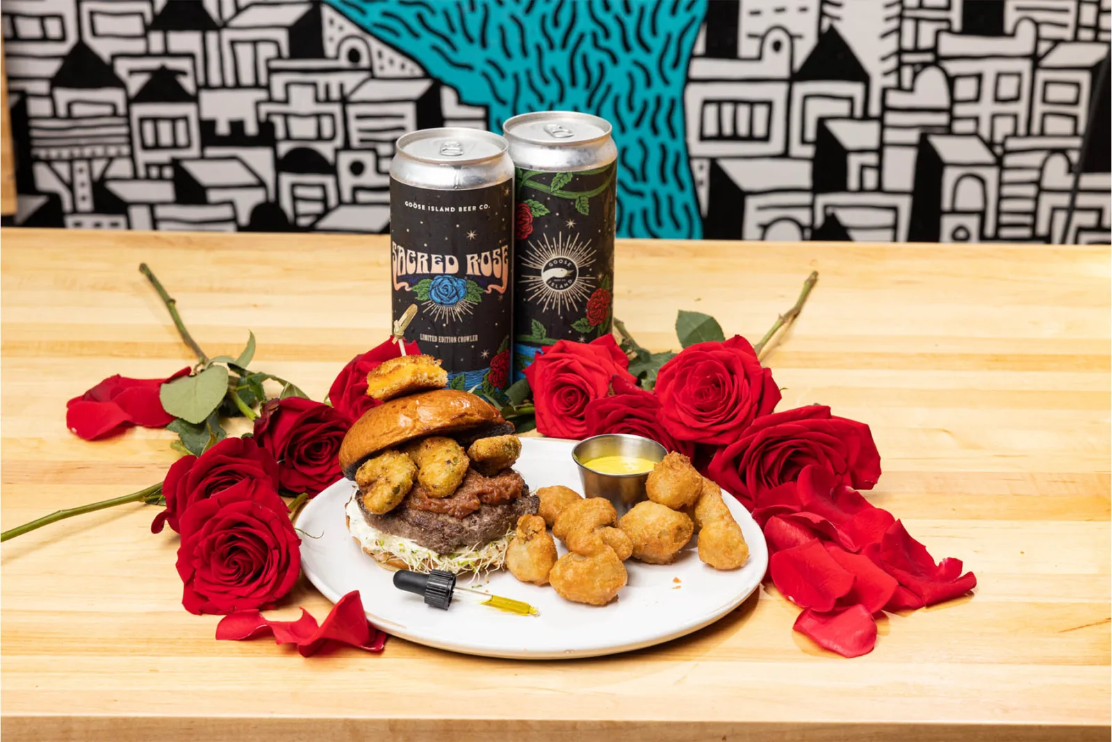 Goose Sacred August 0000 Sacred Rose Burger Collab 08 03 2022 19 for Goose Island Debuts Special Edition Sacred Rose Burger