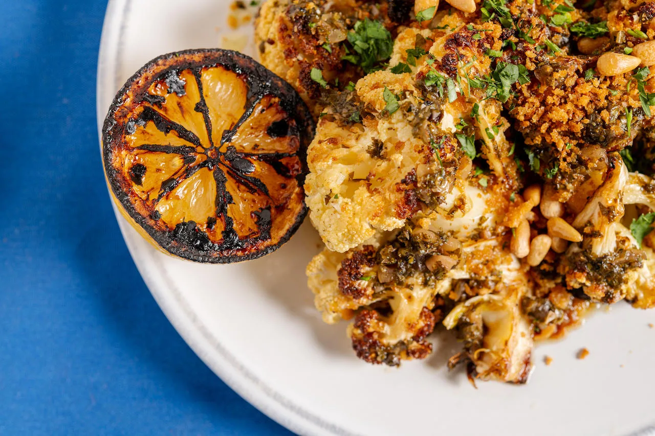 Roasted Cauliflower Caponata for Kindling Now Open at the Willis Tower