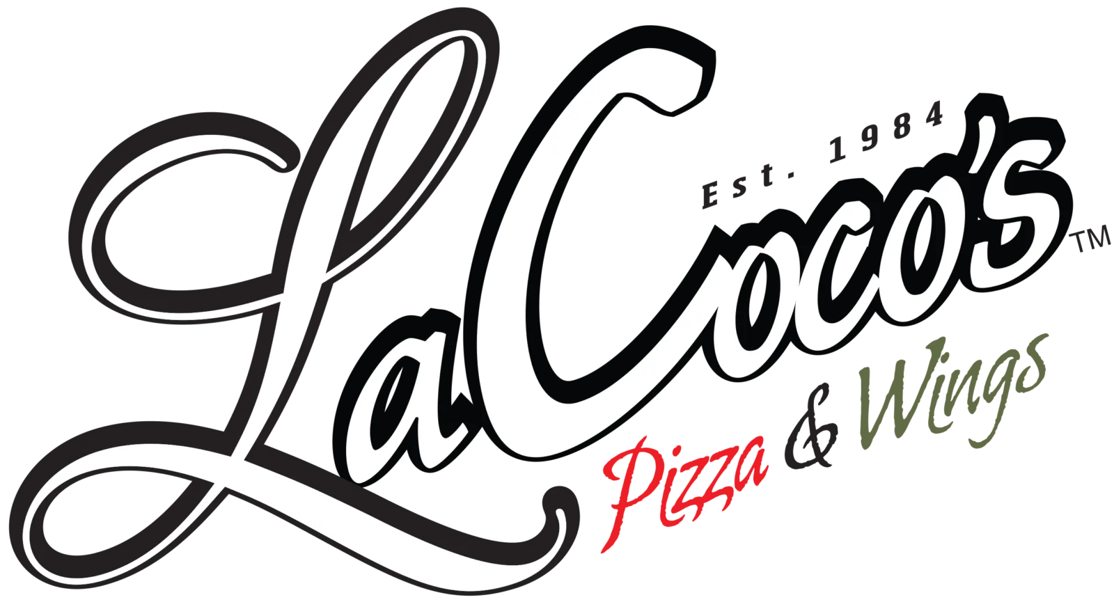 La Cocos Pizza Wings Logo 4C 10 26 23 for March Madness on 47th at La Coco's