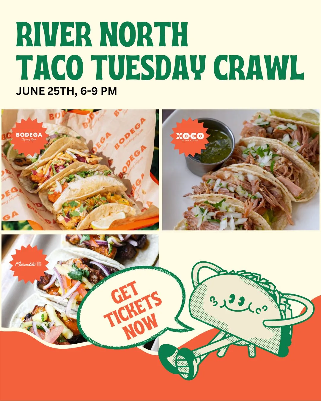 River North Taco Crawl Ig Portrait for Explore River North on a Taco Tuesday Crawl June 25th