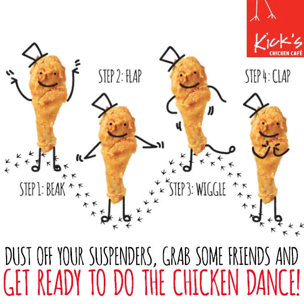 KICKS ChickenDanceChiliCookoff Social 090215 for Kick's Chicken Cafe Honors National Chicken Month with a Chicken Dance Competition