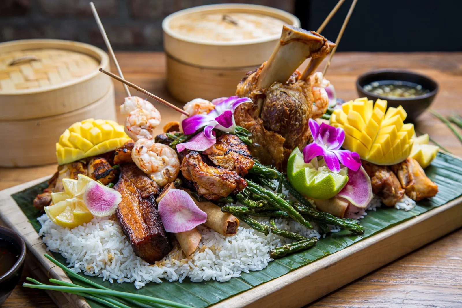 Table Kamayan for National Filipino Food Month at Sunda New Asian in April