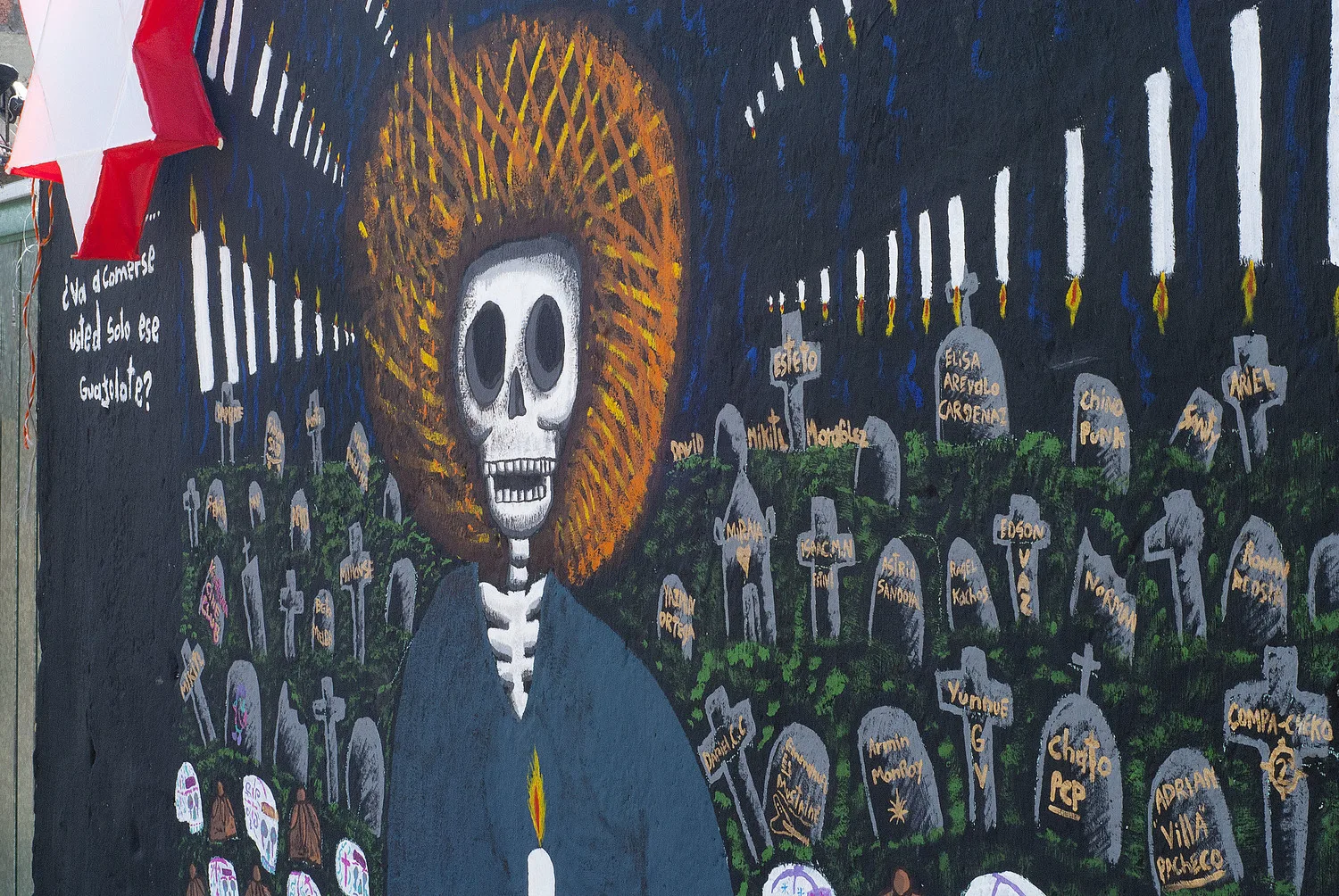 mixquic mexico mural for Dia De Los Muertos Art Show in West Loop