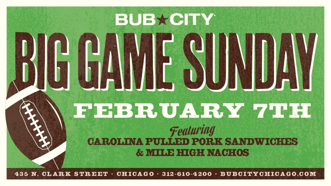 Bub City Game Day for Big Game Sunday at Bub City