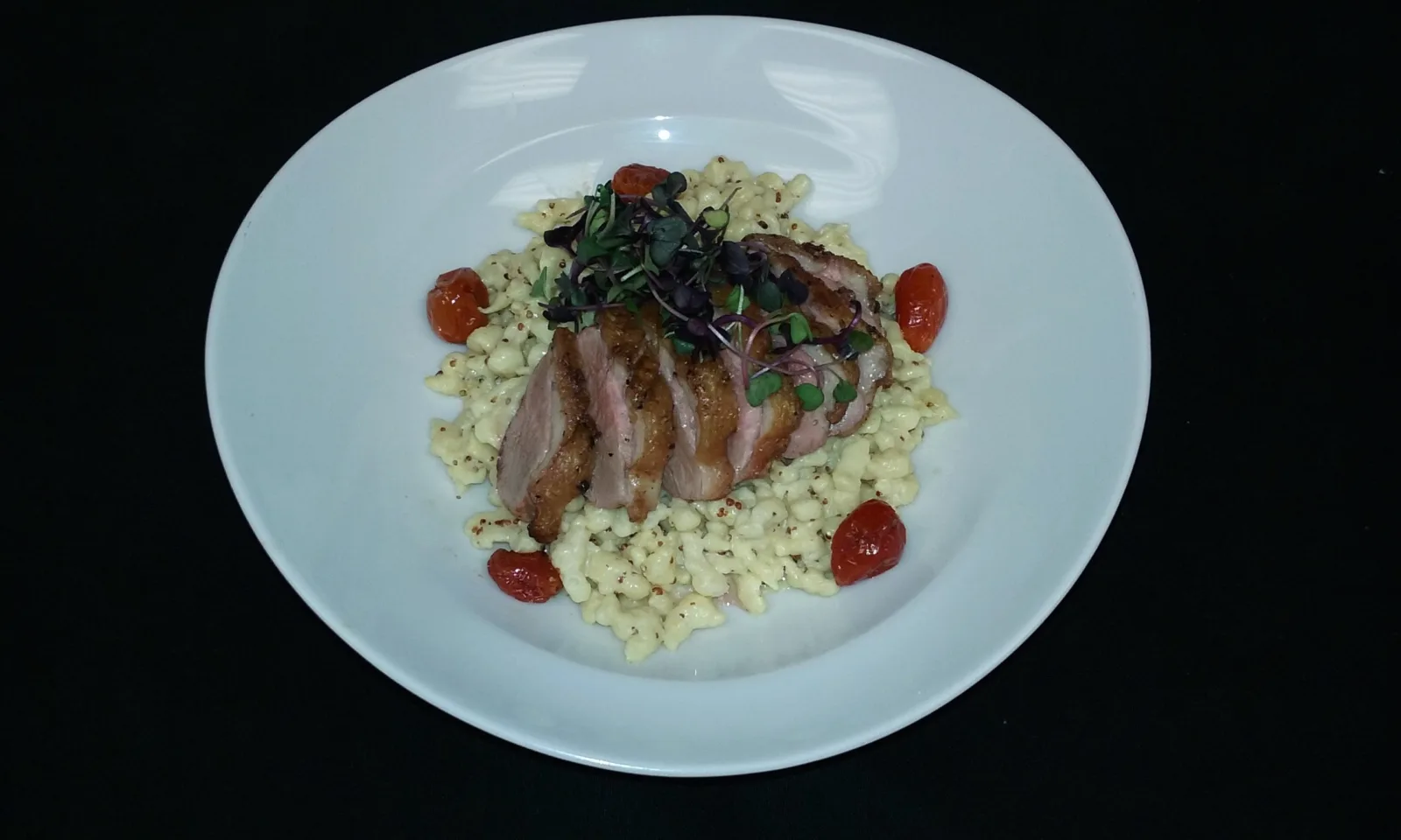 Glazed Duck Breast for Aphrodisiac inspired Valentine's Day Menu at Adamus