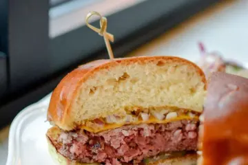 Bernies Cheeseburger for Bernie's Lunch & Supper Celebrates National Burger Month