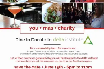 Dine to Donate Delta Institute for Dine to Donate at más!