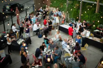 Patio for "Zero Weeks" Screening at Honey Butter Fried Chicken