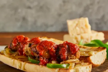 Eggplant Mt Ball 2 for B.GOOD Introduces Eggplant Meatball Sub for Winter Months