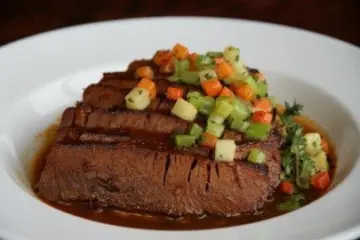 Bbq Braised Brisket And Roasted Cauliflower for Rosh Hashanah Celebration at Prairie Grass Cafe