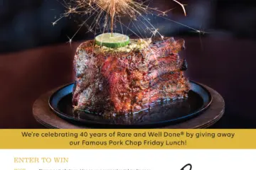 Pork Chop Friday Lunch For A Year for Perry’s Steakhouse & Grille Celebrates Four Decades