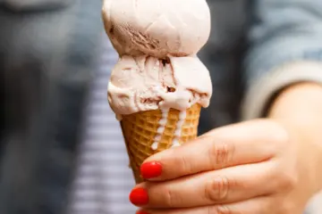 Roasted Strawberry Cone for Jeni’s Splendid Ice Creams Oak Brook Grand Opening August 14