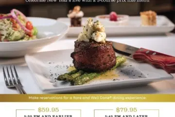New Years Eve 2019 20 Pg 1 for Holiday Season Offerings at Perry's Steakhouse & Grille in Oak Brook