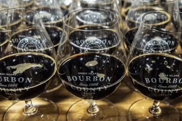 Goose Glasses Multiple 2 for Goose Island Bourbon County Brand Stout Fest at Tuman’s Tap & Grill