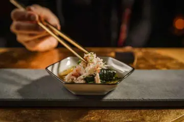 Sushi Suite Sumomono Salad for A Travel and Dining Guide to Labor Day in the Windy City