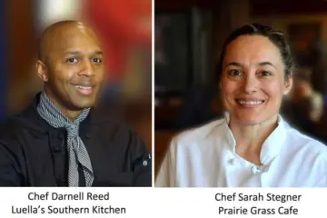 Darnell Reed And Sarah Stegner Edited 1 for Chefs Sarah Stegner and Darnell Reed team up for a collaboration Zoom dinner Saturday, January 30