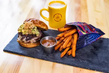Goose Burger Dark Matter 0000 Gibc Clybourn Dmc Burger 26 for Goose Island Debuts Burger Collab with Dark Matter Coffee