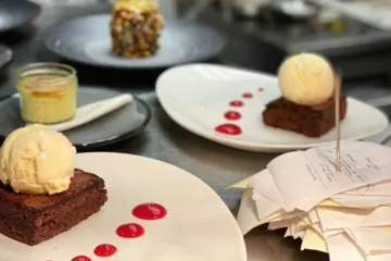 Brownie A La Mode for Celebrate National Dessert Day at LondonHouse Chicago