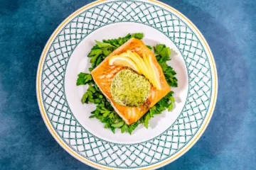 Chive Butter On Salmon 2 for Home Kitchen Gourmet Arrives: Chef Driven Recipe Kits by Chicago Game & Gourmet and Chef Michael Lachowicz