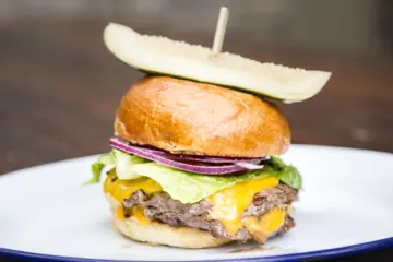 Frontier Burger 1 for Celebrate National Burger Day at Chicagoland Restaurants and Bar, August 25th