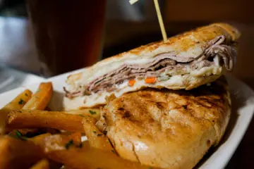 Italian Beef Panini for LTO Offering from City Works Eatery & Pour House for American Craft Beer Week