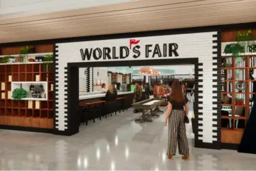 Worlds Fair 1 Mock Up for Fairgrounds Craft Coffee and Tea Expands with World's Fair by Fairgrounds