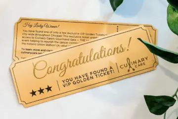 Image for Culinary Care Teams Up with Chicago Restaurants in City Wide Golden Ticket Hunt Supporting Cancer Community