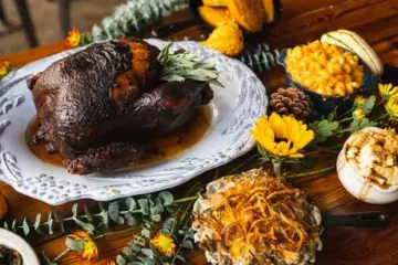 Thanksgiving Dinner Table Edited 1 for Thanksgiving To Go at Old Crow Smokehouse in Wrigleyville