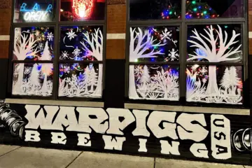 Macs Holiday Facade 2023 for New Year’s Eve 2024 at Mac’s Wood Grilled