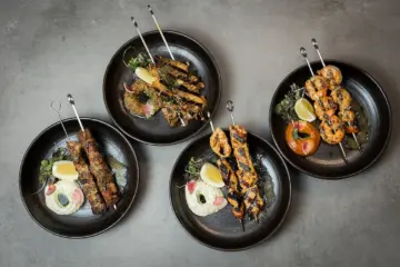 Kebabs for Yasemi, a Modern Mediterranean Restaurant, Opens at The Godfrey Hotel Chicago