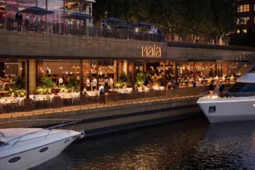Naia Rendering for DineAmic Hospitality to Debut NAIA, a Pan Mediterranean Restaurant on the Chicago Riverwalk