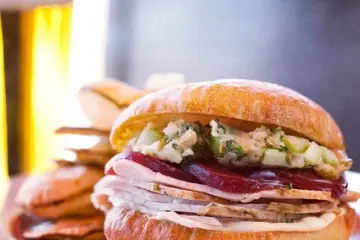 RJ Grunts Thanksgiving On A Bun for November Burger of the Month at R.J. Grunts