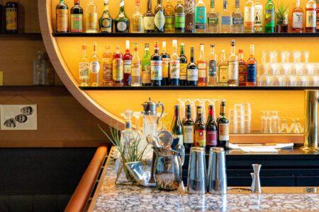 Mordecai Upstairs Bar Corner Photo Credits Christian Les Strang for Mordecai Launches a Vintage Cocktail & Dinner Series, ‘Let’s Play Two’